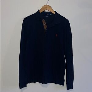 Polo by Ralph Lauren Men's Dark Blue Long Sleeve Polo